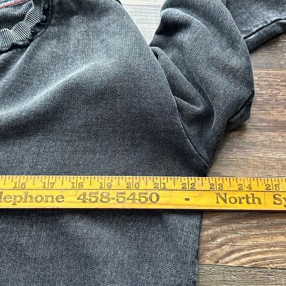 Pilcro Anthropologie Shirt Large Washed Black Split Hem Long Sleeve Tunic Comfy - Picture 15 of 16